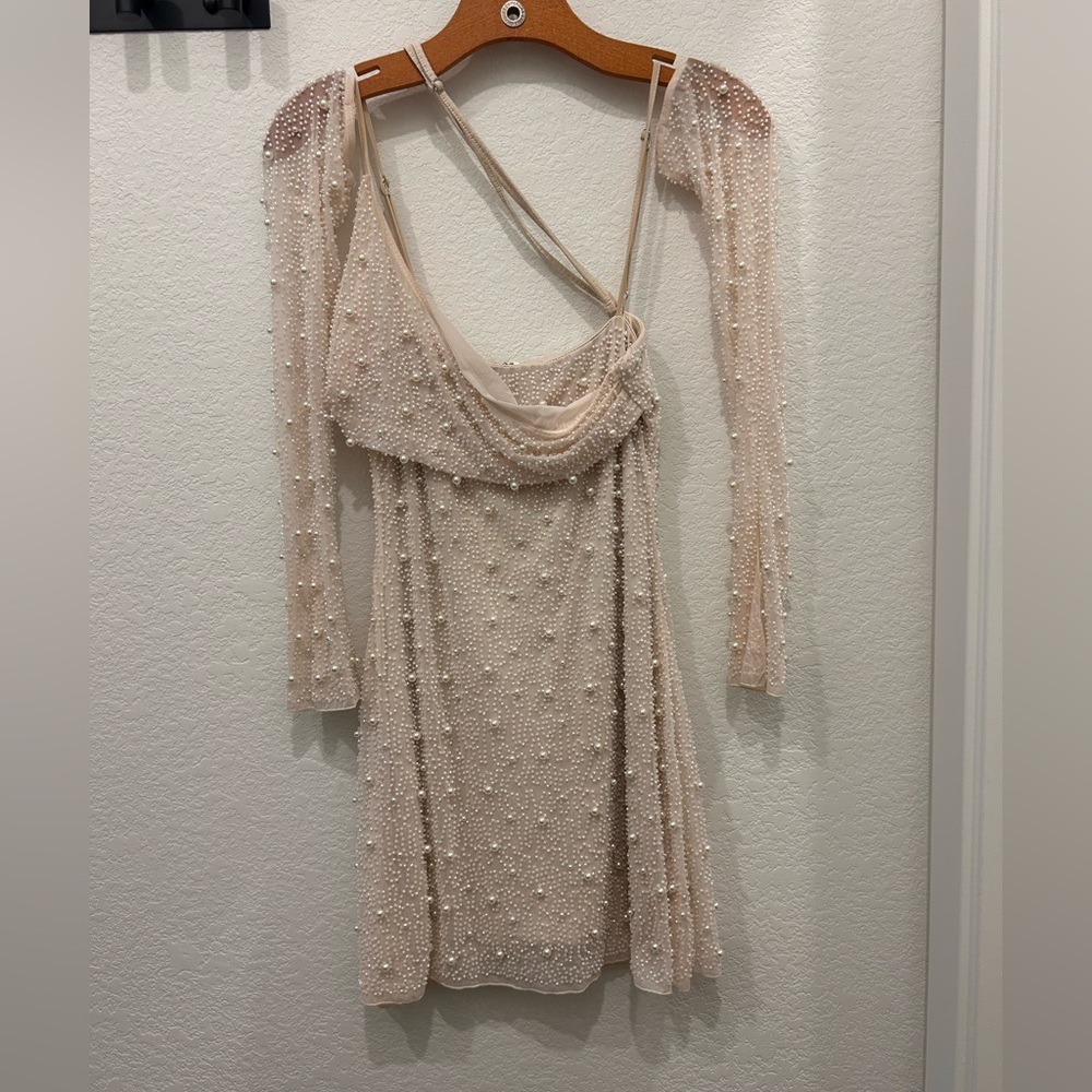 Oh Polly Cream Bodycon Dress